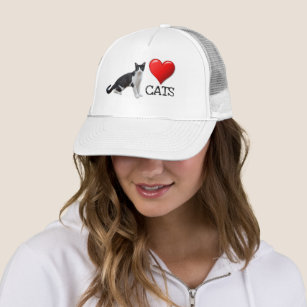 Love Cats Tuxedo Cat Trucker Hat
