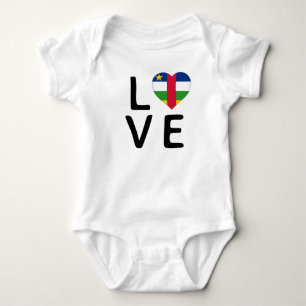 Love - Central African Republic Flag Baby Bodysuit