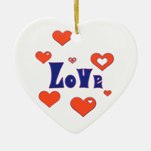 Love Ceramic Ornament