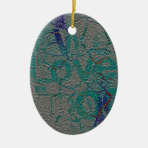 Love Ceramic Ornament