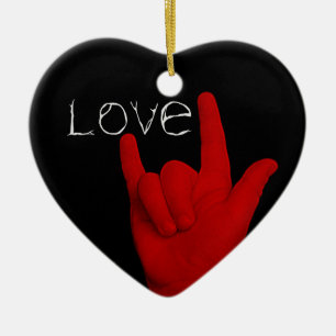 LOVE CERAMIC ORNAMENT