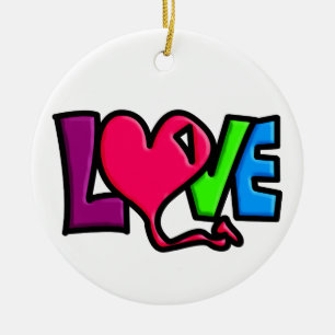 Love  ceramic ornament