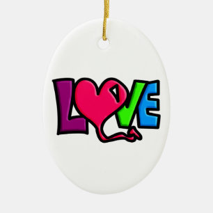 Love  ceramic ornament