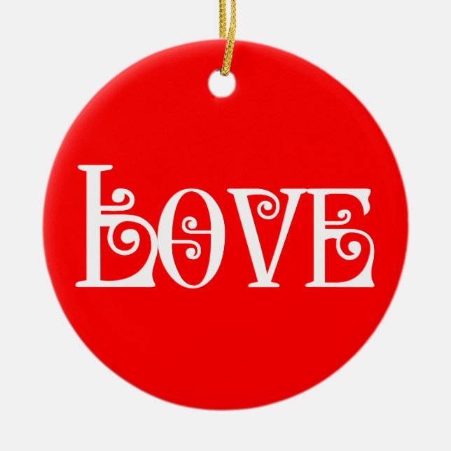 LOVE CERAMIC ORNAMENT (Front)
