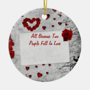 Love Ceramic Tree Decoration