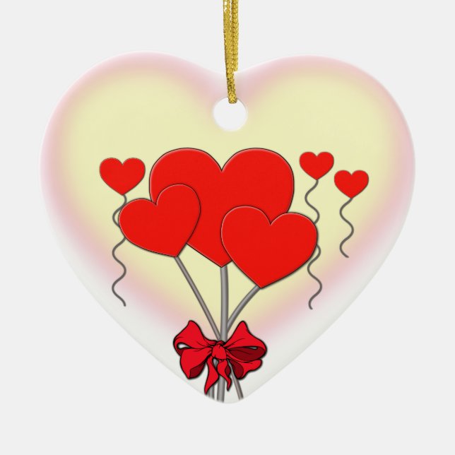 Love Ceramic Tree Decoration (Front)