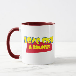 Love Chai & Samosas Funny  Chai Indian Tea Coffee Mug