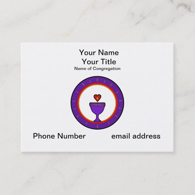 Love Chalice Customisable Business Cards (Front)