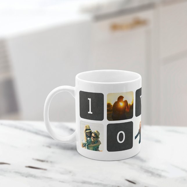 LOVE Chalkboard Photo Collage Coffee Mug (Creator Uploaded)