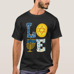 Love Chanukah Hanukkah Funny Gifts for Men Women M T-Shirt