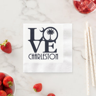 LOVE Charleston South Carolina Napkin