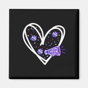 Love Cheer Girl Cheerleading Cheerleader Cheer Pra Magnet
