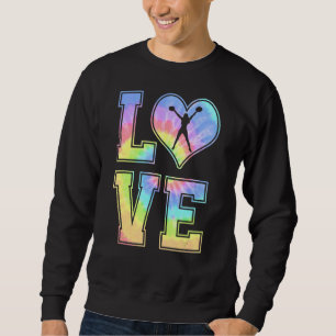 Love Cheer Mama Tie Dye Cheerleader Mum Costume Sweatshirt