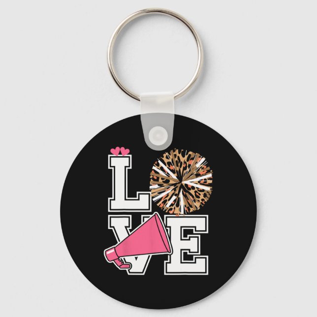Love Cheerleading Cheerleader  Key Ring (Front)