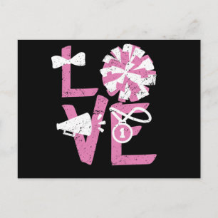 Love cheerleading cheerleaders love valentine day postcard