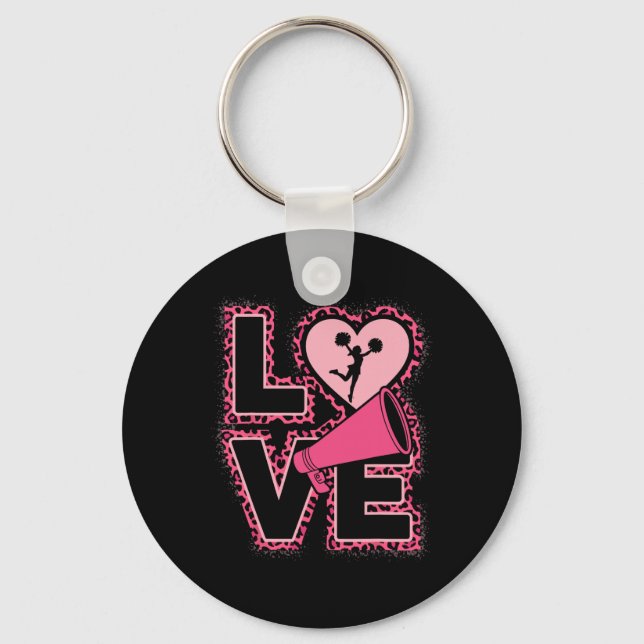 Love Cheerleading Funny Cheerleader  Key Ring (Front)