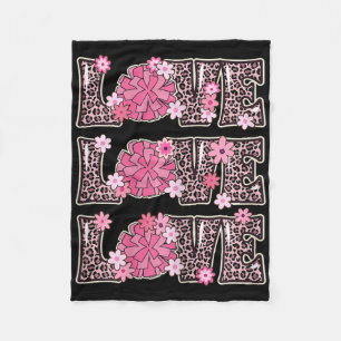 Love Cheerleading Lover Outfit Women Kids Cute Che Fleece Blanket