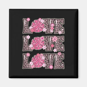 Love Cheerleading Lover Outfit Women Kids Cute Che Magnet