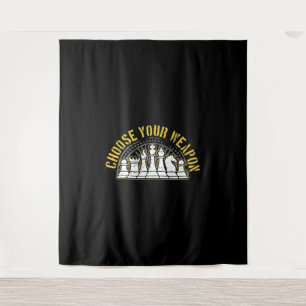 Love Chess Choose Your Weapon Gift Idea Chess Tapestry