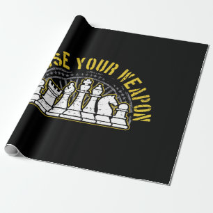 Love Chess Choose Your Weapon Gift Idea Chess Wrapping Paper