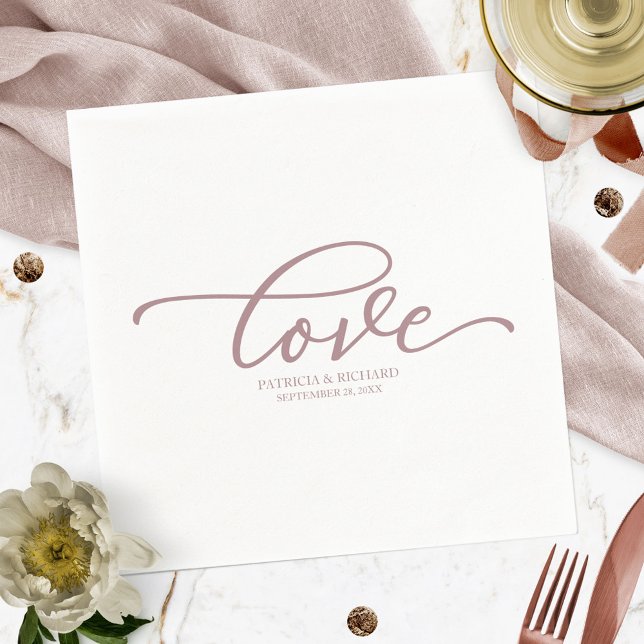 Love - Chic Calligraphy Wedding Napkins (Creator Uploaded)