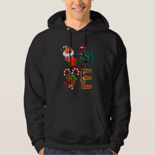 Love Chicken Christmas Lights Led Santa Hat Chris Hoodie