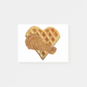 love chicken waffles post-it notes