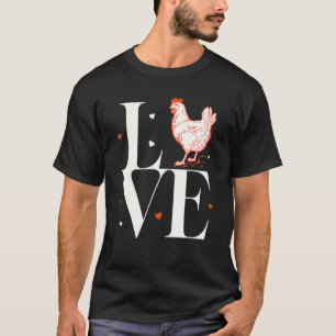 Love Chickens Fall Farmer Gardner  Chicken Graphic T-Shirt