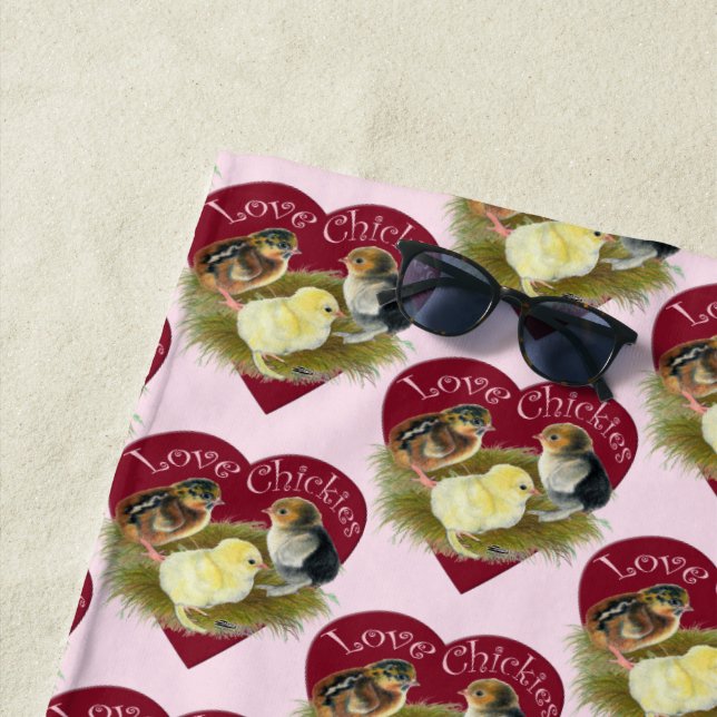 Love Chickies Beach Towel (In Situ)