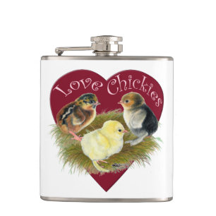 Love Chickies Hip Flask