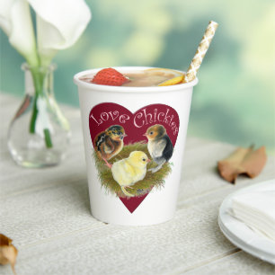 Love Chickies Paper Cups