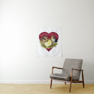 Love Chickies Tapestry