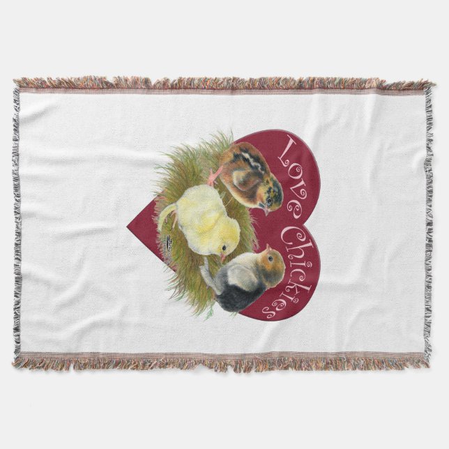 Love Chickies Throw Blanket (Front)