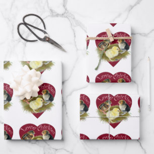 Love Chickies Wrapping Paper Sheet