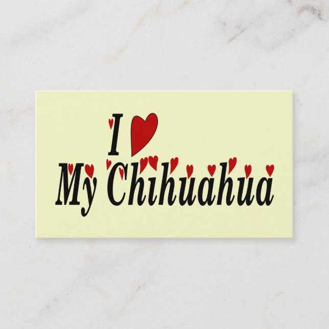 Love Chihuahua Business Card (Front)