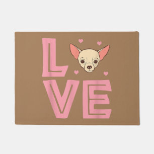 Love Chihuahua Dog Shirt Cute Valentines Graphic Doormat