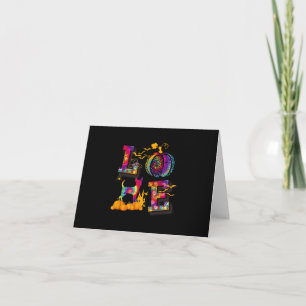 Love Chihuahua Tie Dye Pumpkin Halloween Costume Thank You Card