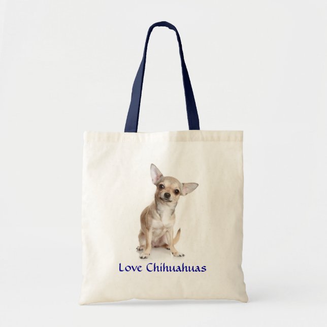 Love Chihuahuas Canvas Budget Tote Bag (Front)