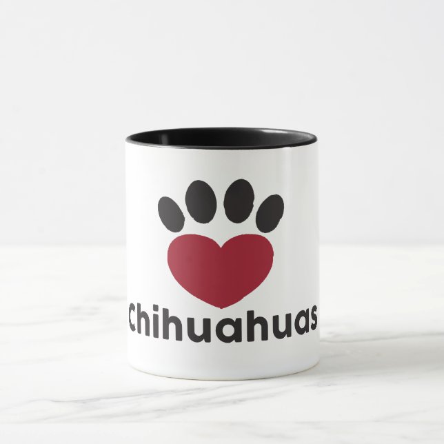 Love Chihuahuas mug (Center)