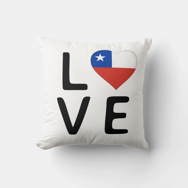 Love - Chile Flag Cushion (Front)