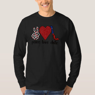 Love Chile Proud Chilean Flag Chilean Roots T-Shirt