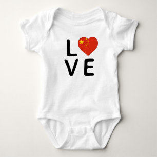 Love - China Flag Baby Bodysuit