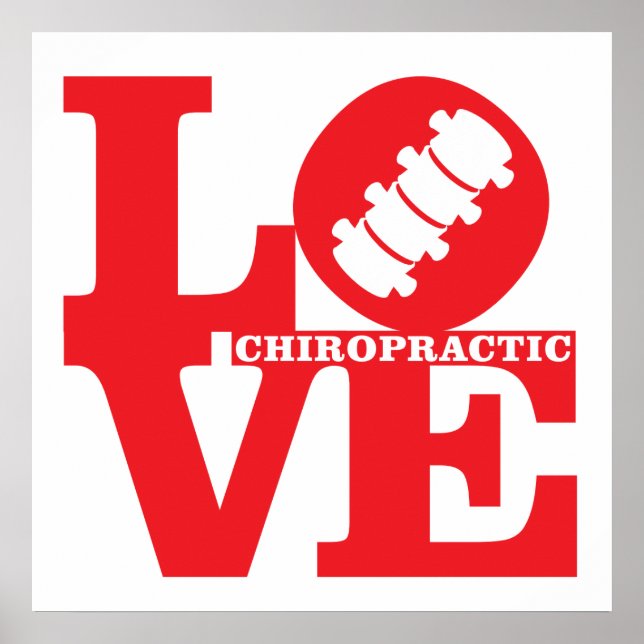 LOVE Chiropractic Square Poster (Front)
