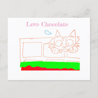 love chocolate cat card