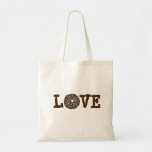 LOVE Chocolate Doughnut Doughnut Valentine's Day T Tote Bag