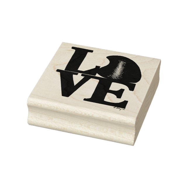 LOVE Chocolate Drop Candy Valentine's Day Rubber Stamp (Stamp)