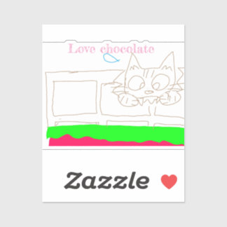 Love chocolate sticker