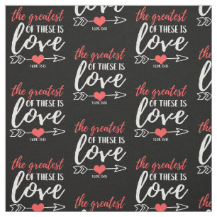 Love Christian Bible Verse Positive Inspirational Fabric