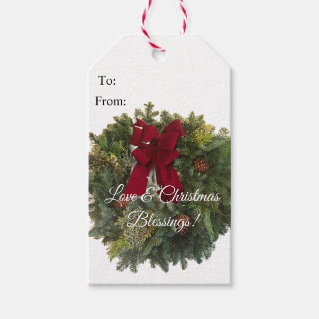 Love & Christmas Blessings Gift Tags (Front)