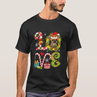 Love Christmas Chihuahua Wearing Santa Hat Dog Own T-Shirt